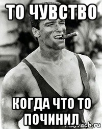 то чувство когда что то починил