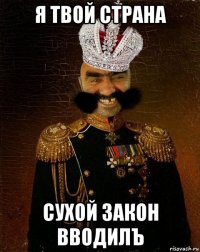 я твой страна сухой закон вводилъ