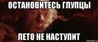 остановитесь глупцы лето не наступит