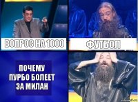 Вопрос на 1000 Футбол Почему Пурбо болеет за Милан