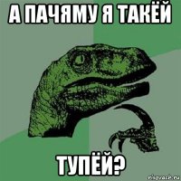 а пачяму я такёй тупёй?