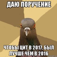 даю поручение чтобы цит в 2017, был лучше чем в 2016