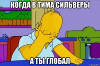 когда в тима сильверы а ты глобал