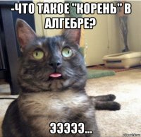 -что такое "корень" в алгебре? эээээ...