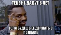 тебе не дадут 8 лет если будешь ее держать в подвале