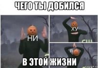 чего ты добился в этой жизни