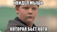 увидел мышь которая бьёт кота