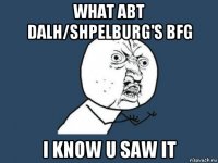 what abt dalh/shpelburg's bfg i know u saw it