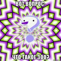 вот вопрос- что такое 300?