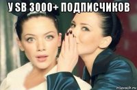 у sb 3000+ подписчиков 