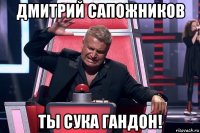 дмитрий сапожников ты сука гандон!