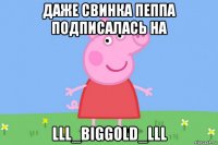 даже свинка пеппа подписалась на lll_biggold_lll