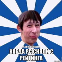  когда рс сняли с рейтинга