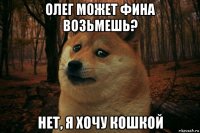 олег может фина возьмешь? нет, я хочу кошкой