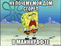 ну почему мой дом сгорел в маинкрафте