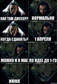 Как там диссер? Нормально Когда сдавать? 1 апреля Можно и в мае По идее до 1-го Июня 