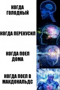 Когда голодный Когда перекусил Когда поел дома Когда поел в Макдональдс