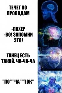 Течёт по проводам -похер
-во! Запомни это! Танец есть такой. Ча-ча-ча "по" "ча" "ток"