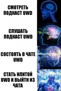 Смотреть подкаст uWD Слушать подкаст uWD Состоять в чате uWD СТАТЬ ИЛИТОЙ UWD и ВЫЙТИ ИЗ ЧАТА