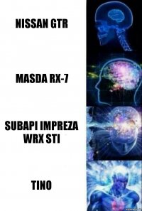 nissan gtr masda rx-7 subapi impreza wrx sti tino