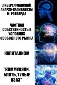 Либертарианский анархо-капитализм М. Ротбарда Частная собственность в условиях свободного рынка Капитализм "Коммуняки, блять, тупые азаз"