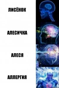 Лисёнок Алесичка Алеся АЛЛЕРГИЯ