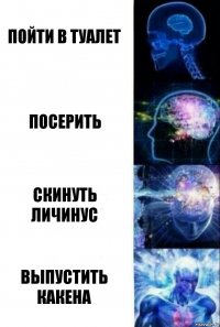 Пойти в туалет Посерить Скинуть личинус Выпустить какена