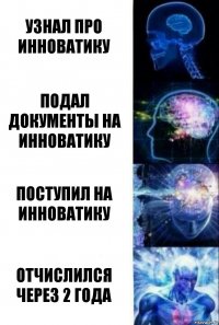 Узнал про инноватику Подал документы на инноватику Поступил на инноватику Отчислился через 2 года