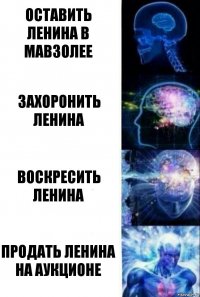 Оставить Ленина в мавзолее Захоронить Ленина Воскресить Ленина Продать Ленина на аукционе