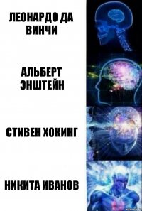 Леонардо Да Винчи Альберт Энштейн Стивен Хокинг Никита Иванов