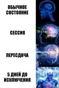 обычное состояние сессия пересдача 5 дней до исключения