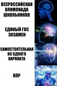 Всероссийская олимпиада школьников Единый гос экзамен самостоятельная из одного варината ВПР