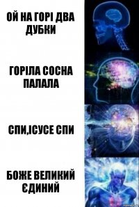 ой на горі два дубки горіла сосна палала спи,ісусе Спи боже великий єдиний