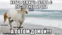 когда бежишь гулять с последнего урока а потом домой!!!