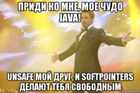 приди ко мне, мое чудо java! unsafe мой друг, и softpointers делают тебя свободным