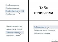 Тебя отчислили