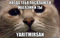 когда тебя посвлают в магазин и ты yaritmirsan