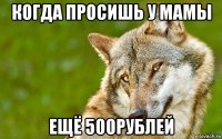 когда просишь у мамы ещё 500рублей