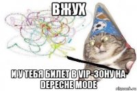 вжух и у тебя билет в vip-зону на depeche mode