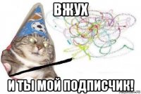 вжух и ты мой подписчик!