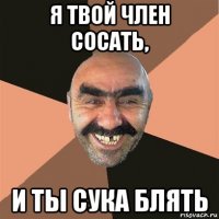 я твой член сосать, и ты сука блять