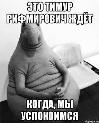 это тимур рифмирович ждёт когда, мы успокоимся