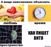 Как пишет витя