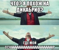 что? я похож на дикабрио? где мой оскааааааааааааааааааааааар