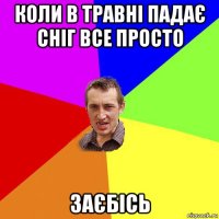 коли в травні падає сніг все просто заєбісь