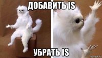 добавить is убрать is