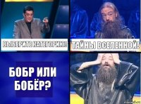 Выберите Категорию! Тайны Вселенной! Бобр или Бобёр?