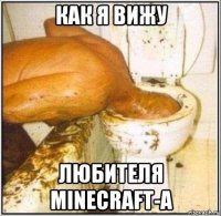 как я вижу любителя minecraft-а