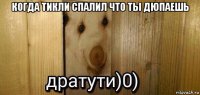 когда тикли спалил что ты дюпаешь 