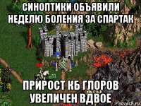 синоптики объявили неделю боления за спартак прирост кб глоров увеличен вдвое